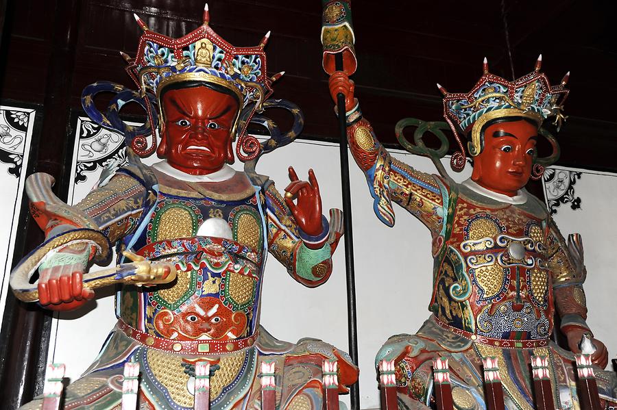 Jiuhuajie Village - Temple Complex; Guardians