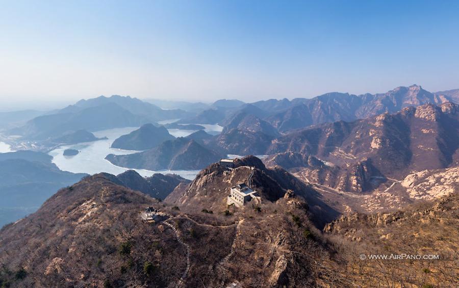 Above the temples at the Jiaoshan Wall, © AirPano 