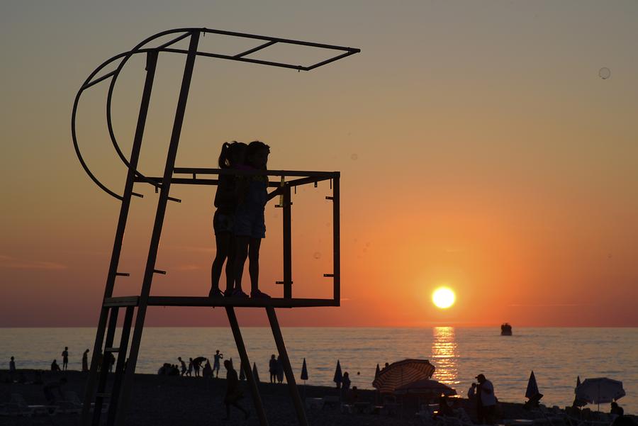 City Beach at Sunset