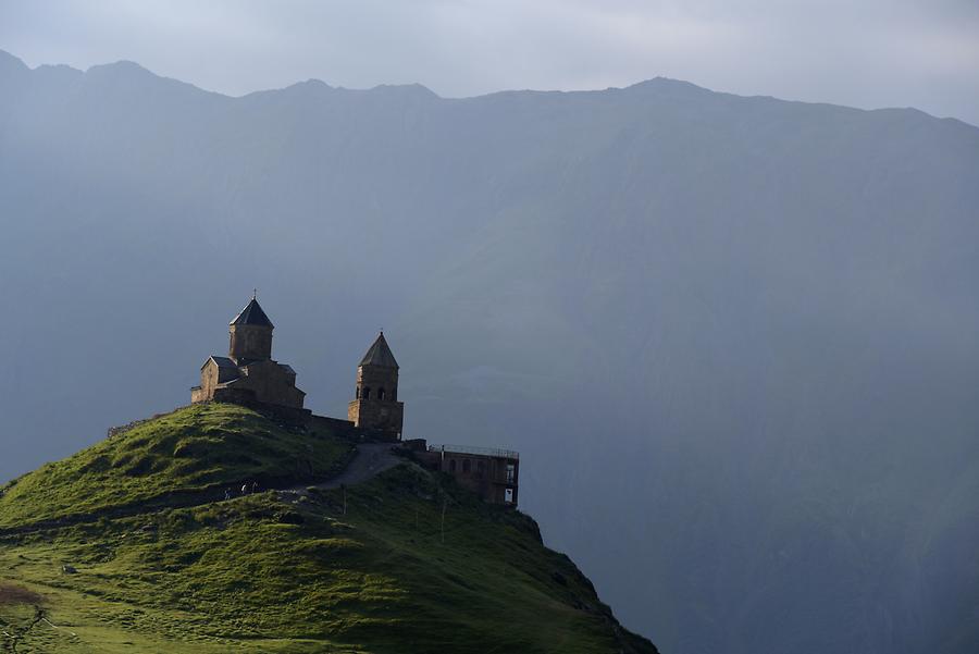 Gergeti Trinity Church and Mount Kazbek