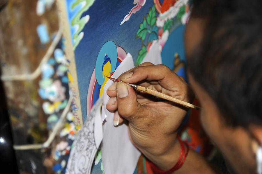 Norbulingka Institute - Thangka Painting; Detail