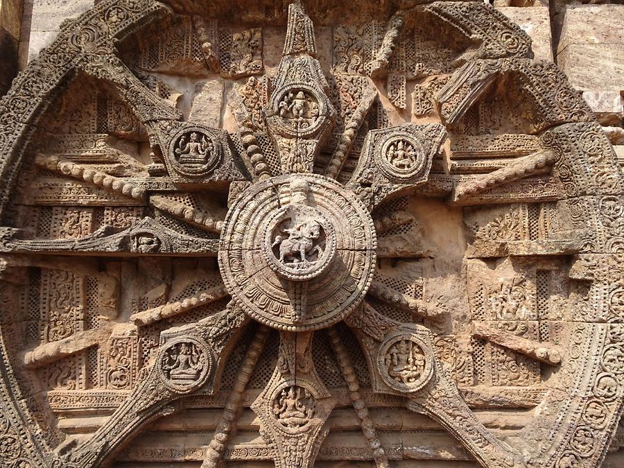 Konark - The Sun Temple; Ornamented Wheel