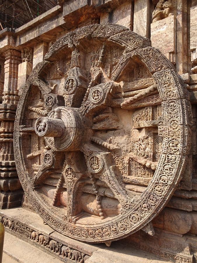 Konark - The Sun Temple; Ornamented Wheel
