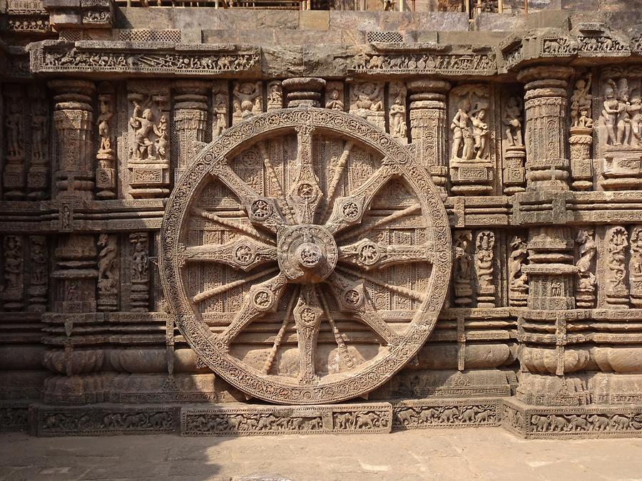 Konark - The Sun Temple; Ornamented Wheel