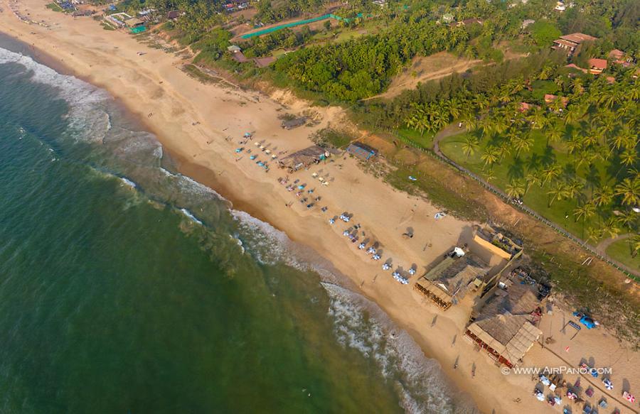 Sinquerim Beach. Northern Goa, India, © AirPano 