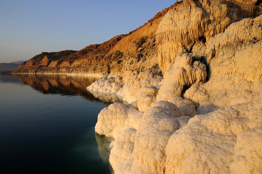 Salt terraces Dead Sea