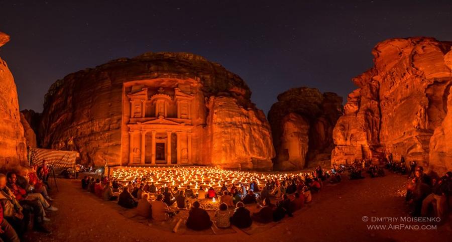 Petra at night, © AirPano 