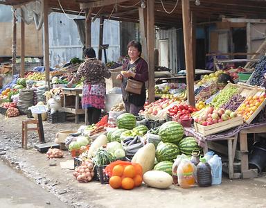 stalls along the road