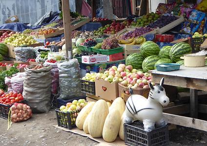 stalls along the road