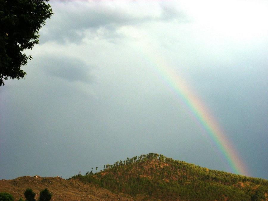 Rainbow amidst the clouds