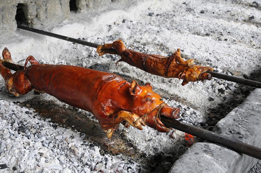 Suckling pig grill in Chinatown