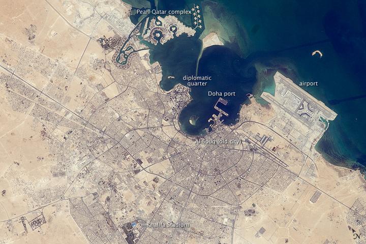 Old and new zones of Doha