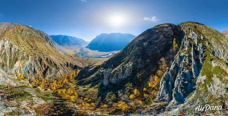 Mushroom rocks in Chulyshman Valley, © AirPano 