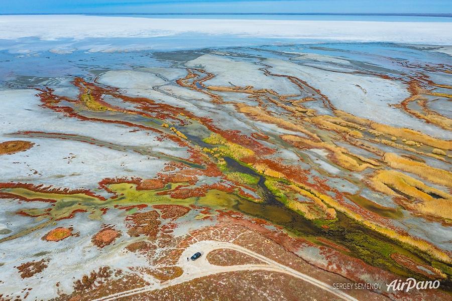 Patterns of Elton Lake, © AirPano 