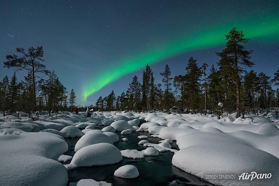 Northern lights on the Kola Peninsula, © AirPano 