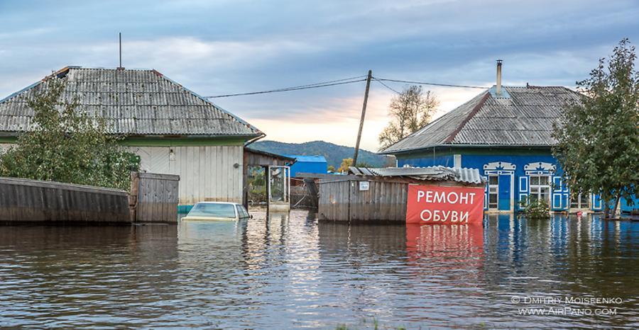 Flooding in Amur River, Russia