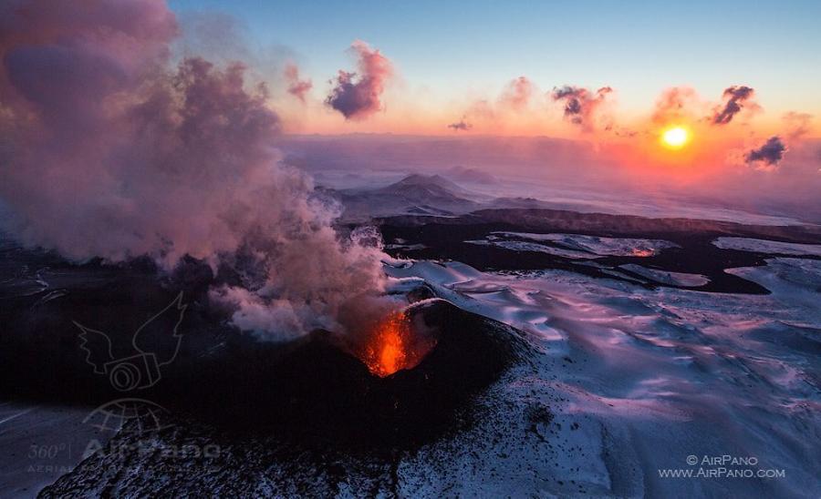 Eruption of Volcano Plosky Tolbachik Kamchatka, Russia, 2012