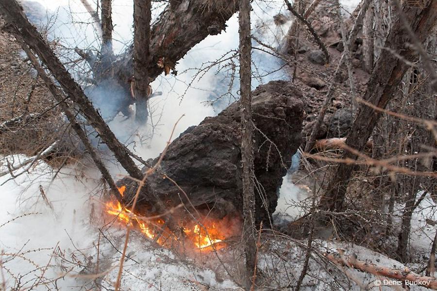 Eruption from the ground