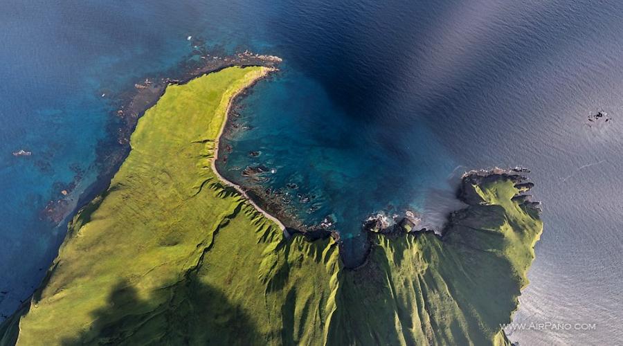 Over the Kologeras Bay, Moneron Island