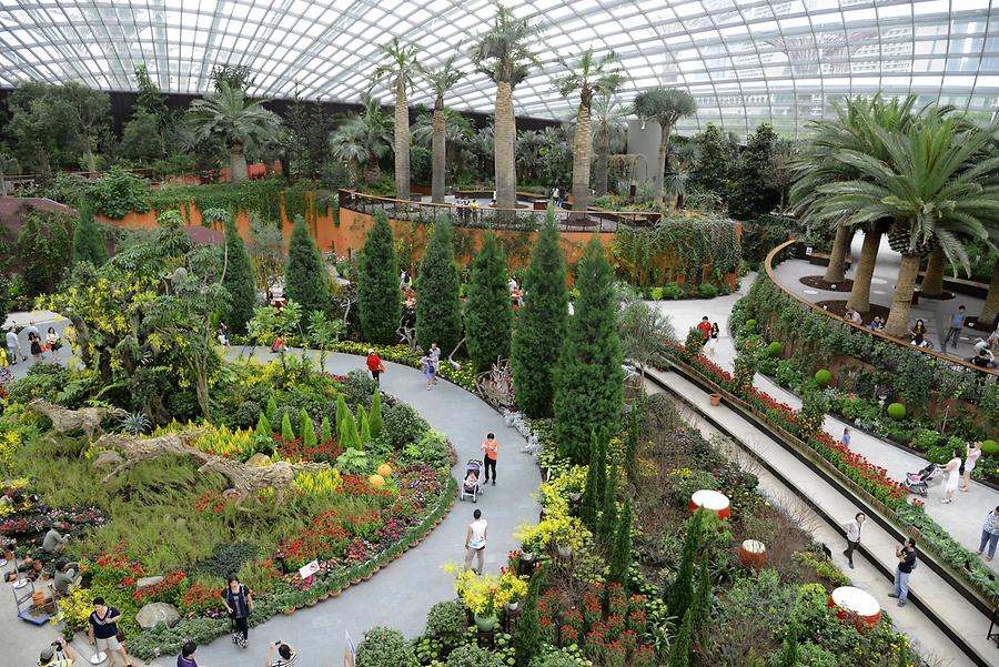 Gardens by the Bay - Conservatory 'The Flower Dome'; Inside