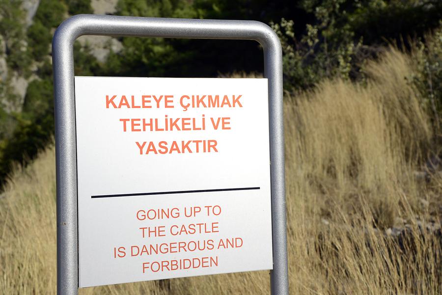 Alara Castle - Warning Sign