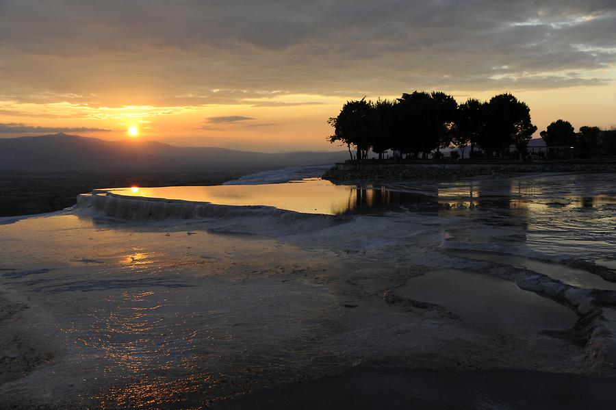 Pamukkale at Sunset