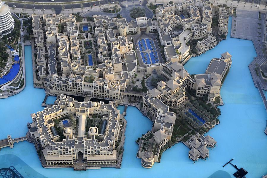 Dubai Fountain Seen from Above