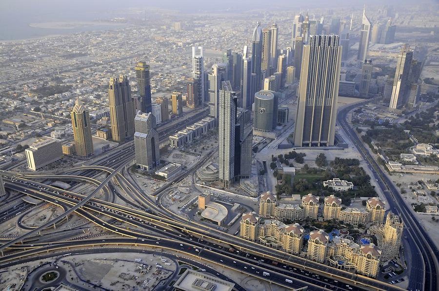 Sheikh Zayed Road Seen from Above