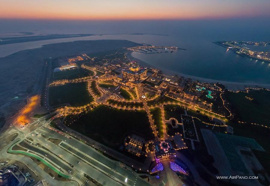 Emirates Palace Hotel at night