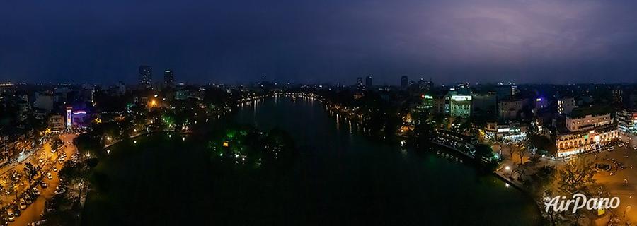 Hoan Kiem Lake at night, © AirPano 