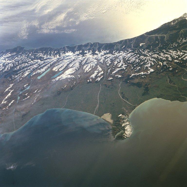 Southern alps from satellite