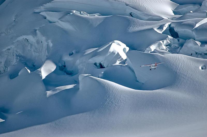 Plane over Fox Glacier