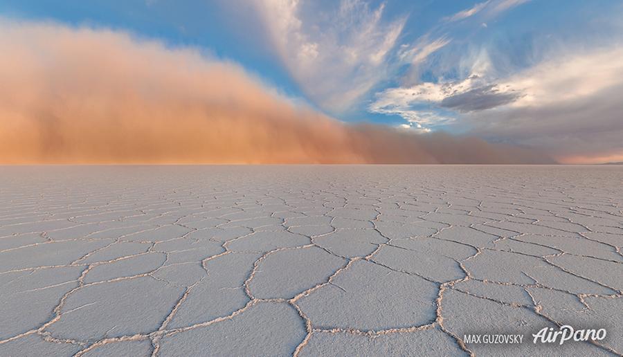 Storm above Salar de Uyuni, Bolivia, © AirPano 