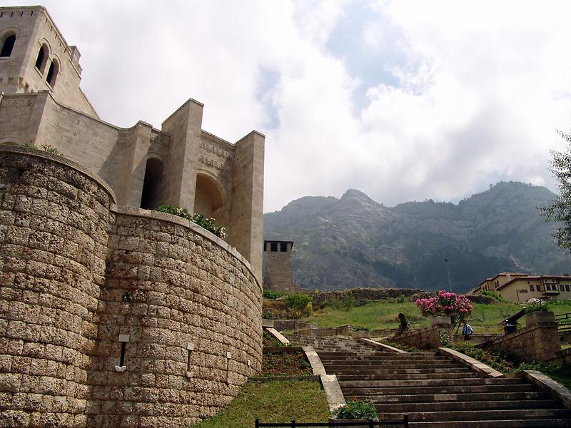 Stairs leading up to the Castle in Kruje