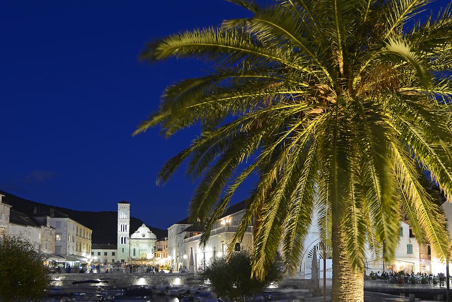 Hvar - Hvar City; Cathedral at Night