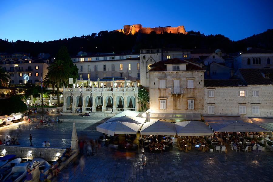 Hvar - Hvar City; Main Square at Night