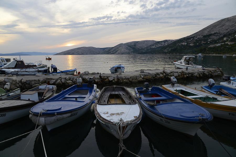 Stara Baška - Harbour at Sunset