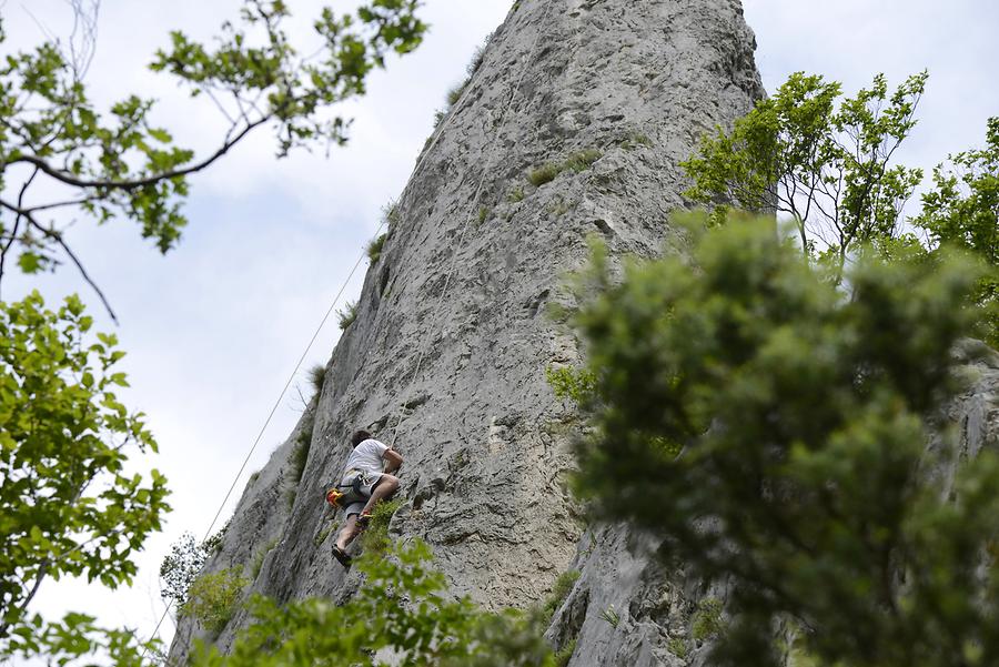 Vranjska Draga Canyon; Climber