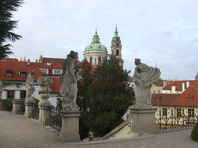 View of the St. Nicholas Church from the Vrtba Garden