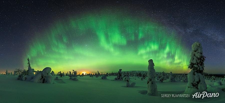 Snowy Fairytale. Lapland, Finland, © AirPano 