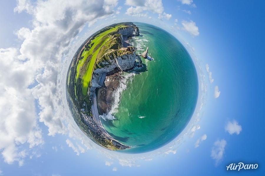 Etretat Planet, France, © AirPano 