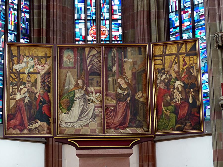 Würzburg - Marienkapelle with gothic winged altar