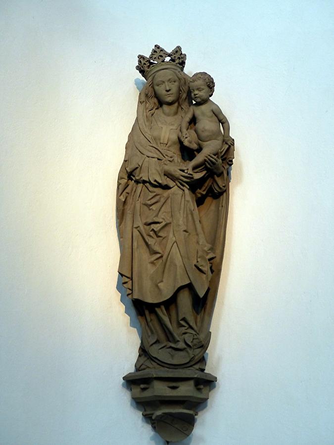 Würzburg - Neumünster- Madonna of sandstone carved by Tilman Riemenschneider