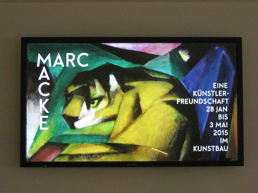 München - Videoinstallation 'Der Tiger' von Franz March zur 'Franz Marc and August Macke'-Ausstellung im Kunstbau (1)