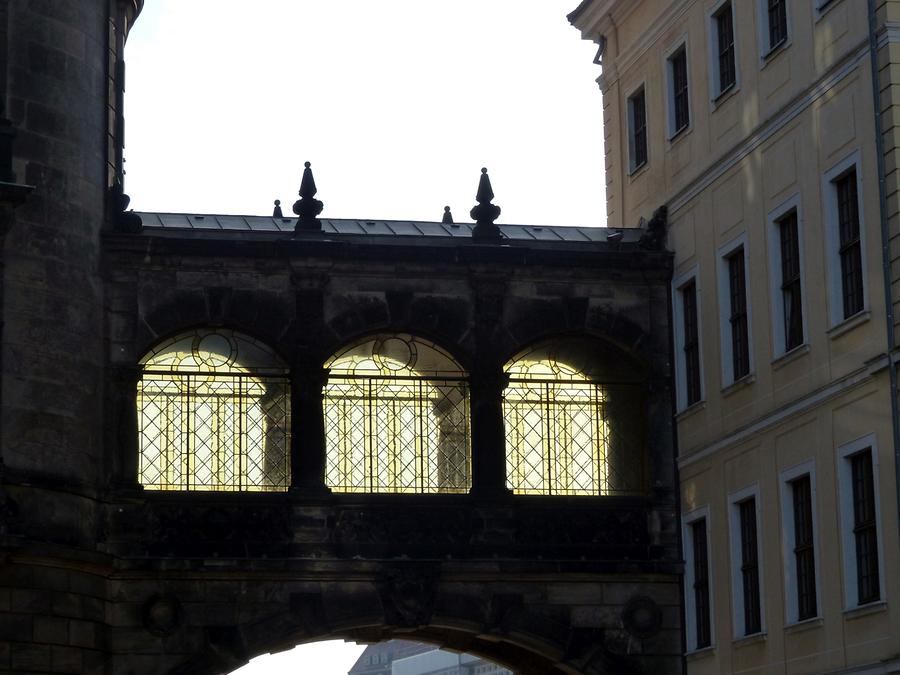 Dresden - Crossing from Dresden Castle to Church of the Royal Court