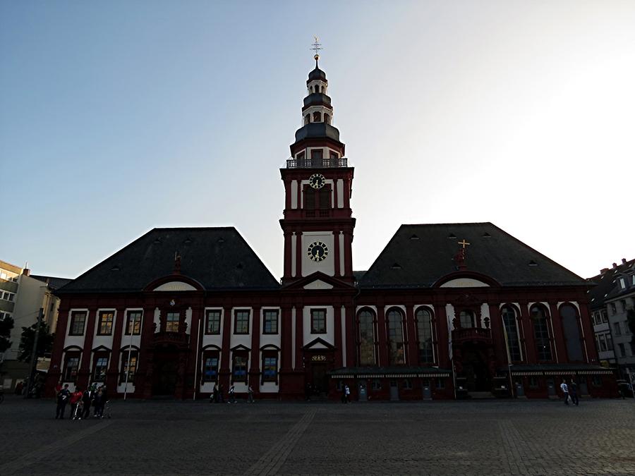 Mannheim - Town Hall and Parish Church St. Sebastian