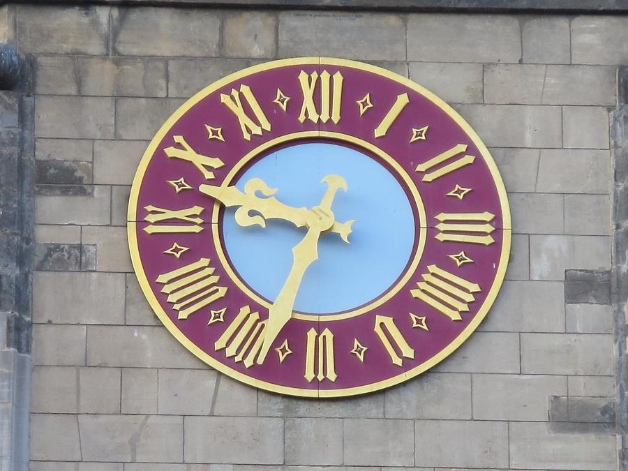 Dresden - Dresden Castle, Hausmannturm; Spire with Clock