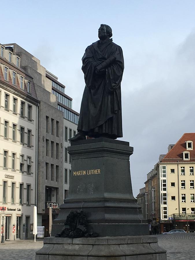 Dresden - Neumarkt, Martin Luther Monument