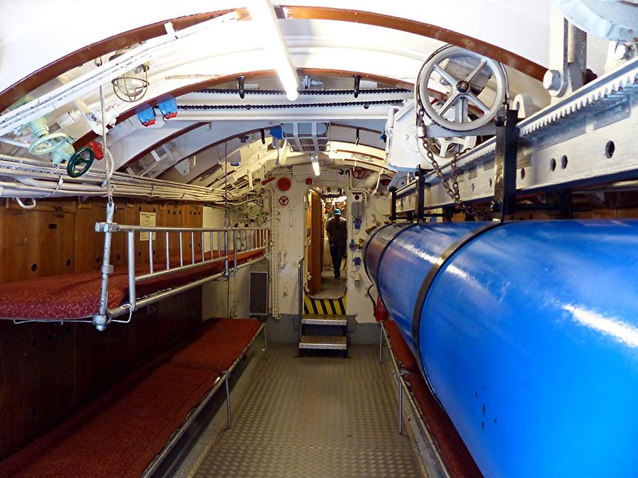 Laboe - Naval Memorial; U995, Room for Torpedos and Bunks