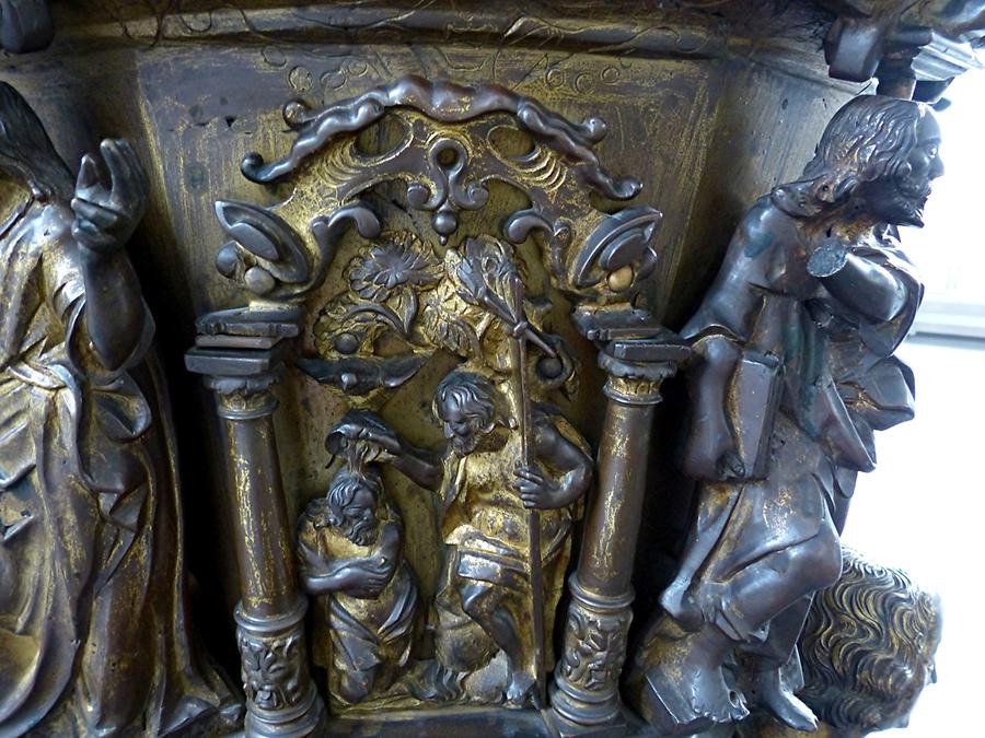 Husum - Saint Mary; Baptismal Font, Baptism of Christ